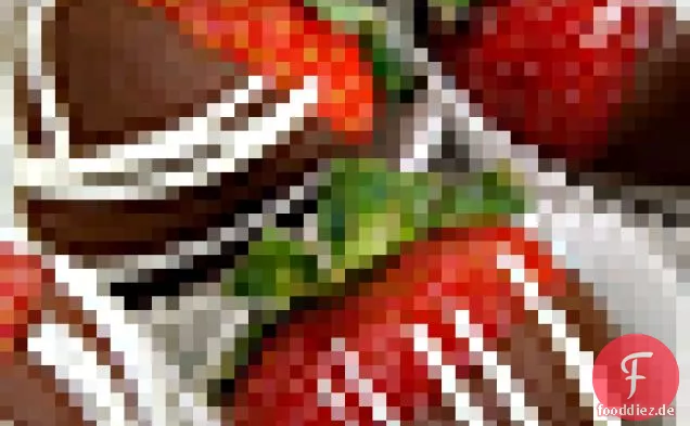 Schokolade getauchte Erdbeeren