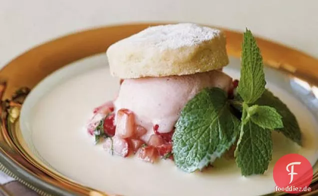 Gefrorene Erdbeere Shortcake