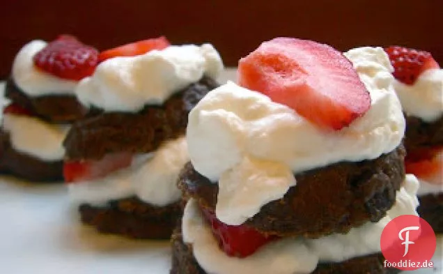 Doppelte Schokolade Erdbeere Shortcakes