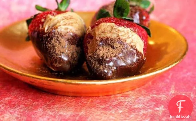 Erdnussbutter Schokolade Erdbeeren Rezept
