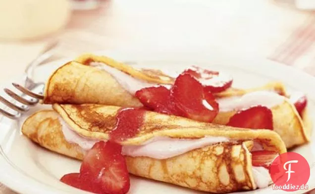 Erdbeer-Pfannkuchen-Roll-ups