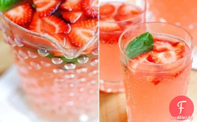 Easy Pitcher Cocktail Erdbeere Basilikum Margaritas