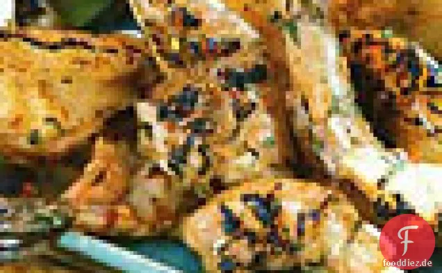 Gegrillte Garnelen mit Gerösteter Knoblauch-Kräuter-Sauce