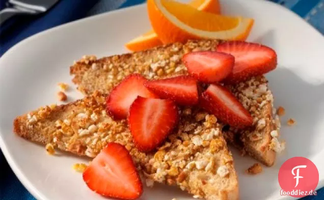 Karamellisierter French Toast Mit Frischen Erdbeeren
