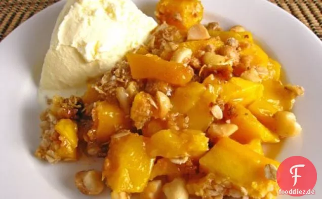 Mango knusprig mit Macadamianusskruste