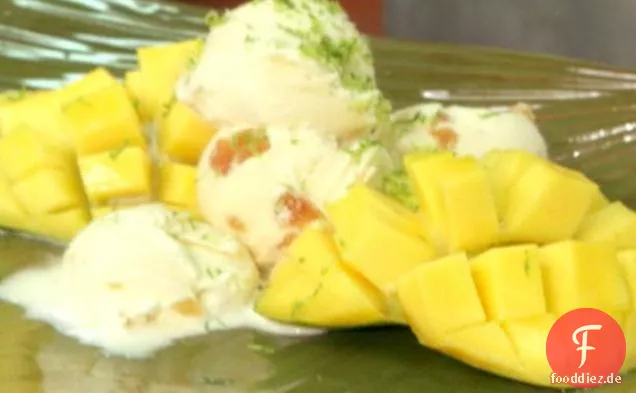 Mango mit Ingwer-Minze-Sirup