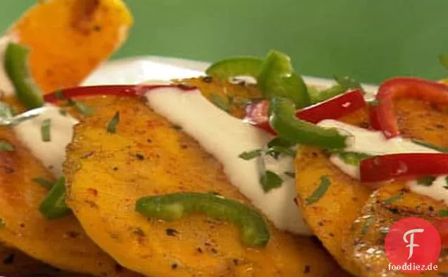 Würzige gegrillte Mango mit Crema