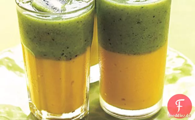 Grüner Tee-Kiwi und Mango Smoothie