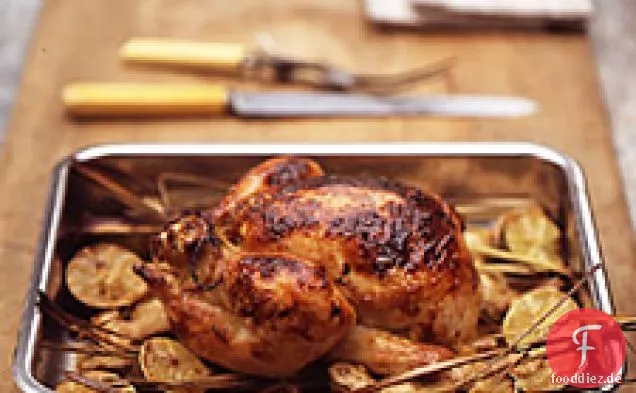 Mango und Kalk-glasiertes Huhn