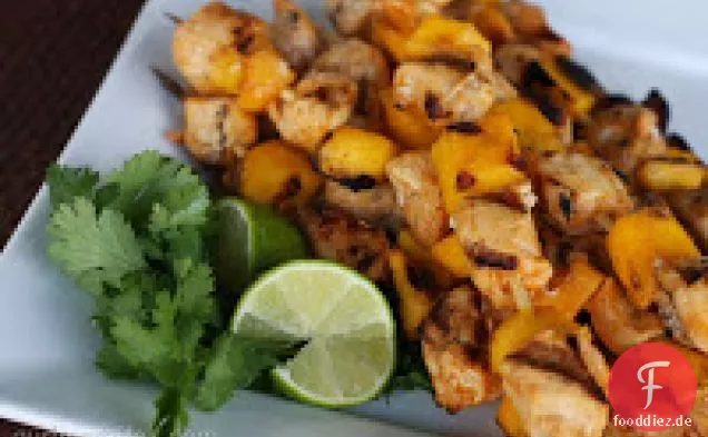 Chili-lime Mango Chicken Skewers