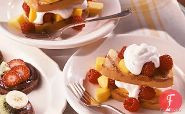 Himbeer-Mango gegrillter Shortcake