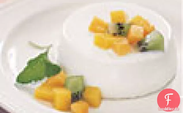 Buttermilch Panna Cotta mit Tropischen Früchten