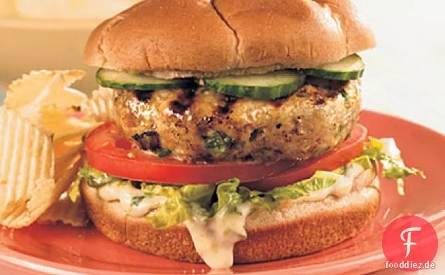 Thai Türkei Burger mit Mango Mayonnaise