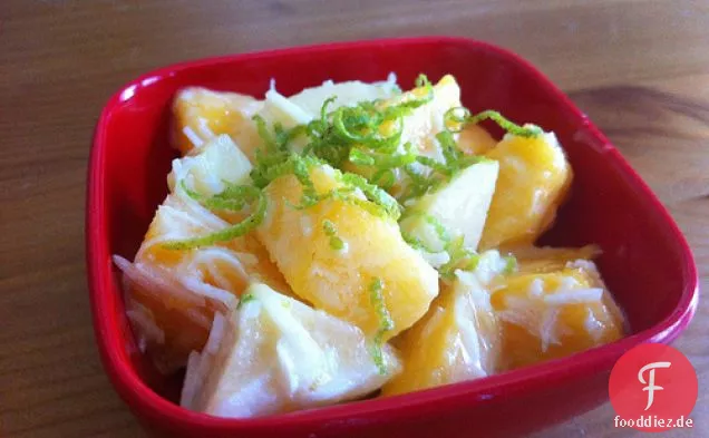 Apfel-Mango-Salat Mit Ingwer Limetten Dressing