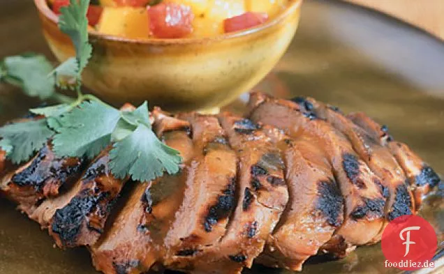 Gegrillte Ente mit Mangosalsa