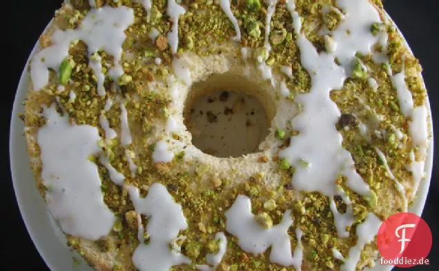 Lime Angel Food Cake With Pistachios And Lime Glaze