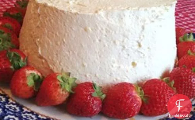 Angel Food Kuchen mit Karamellsauce