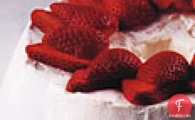 Pecan Torte with Strawberries and Cream