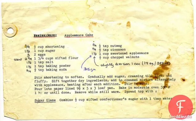 Applesauce Cake