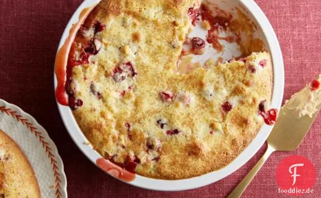 Einfacher Cranberry - und Apfelkuchen