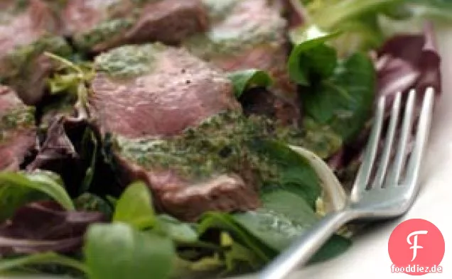 Steak mit pikanter italienischer Salsa Verde