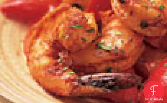 Knoblauch-geröstete Garnelen mit Paprika und geräuchertem Paprika