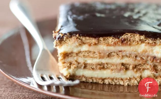 No-bake Boston Cream Pie Schichten