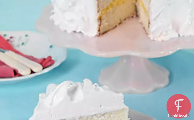 White Layer Cake With Lemon Curd Filling