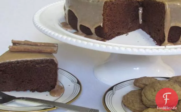 Cinnamon Chocolate Cake With Cinnamon Glaze