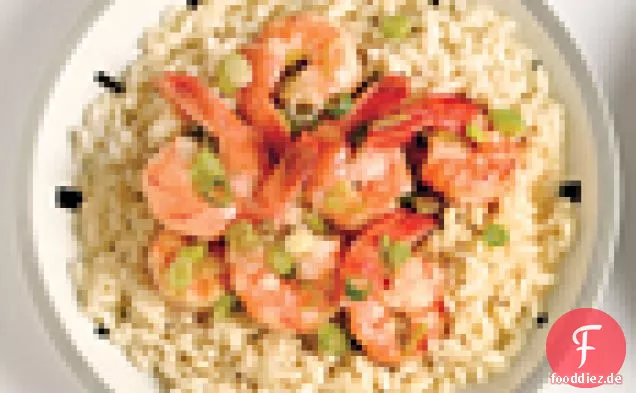 Shrimps-Scampi mit Grünen Zwiebeln und Orzo