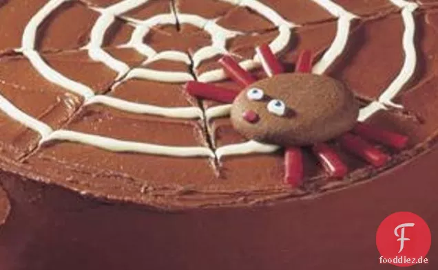 Chocolate Spider Web Cake