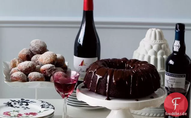 Double-Chocolate Bundt Cake with Ganache Glaze