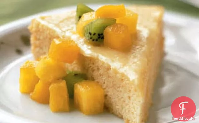 Rum-Soaked Sponge Cake with Tropical Fruit