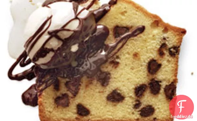 Chocolate Chip Pound Cake With Chocolate-coffee Liqueur Sauce