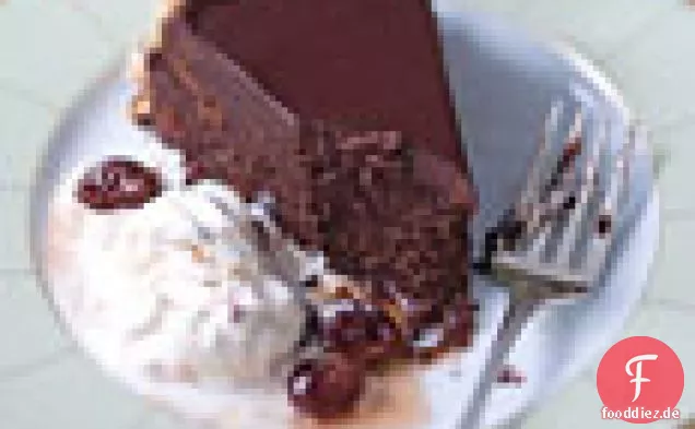Flourless Chocolate Cake With Toasted Hazelnuts And Brandied Ch