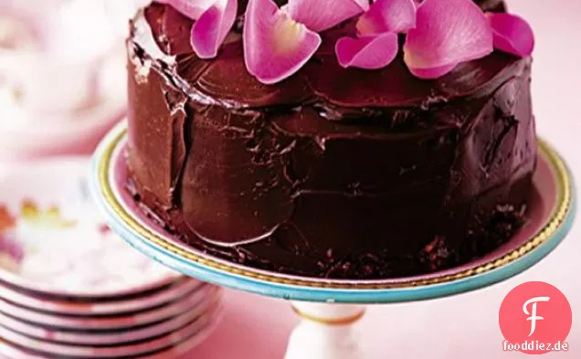 Rose Petal Chocolate Cake