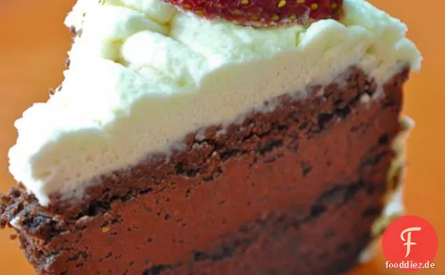 Chocolate Strawberry Mousse Cake With Whipped Icing