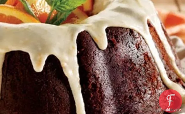 Orange-glasierter Kakao Bundt Kuchen