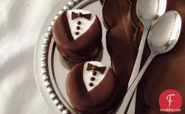Weiße Schokolade Tuxedo Käsekuchen