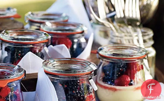 Ziegenkäse Käsekuchen mit Sommerbeeren