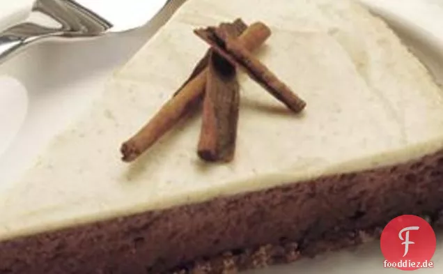 Schokoladen-Käsekuchen mit gewürztem Topping