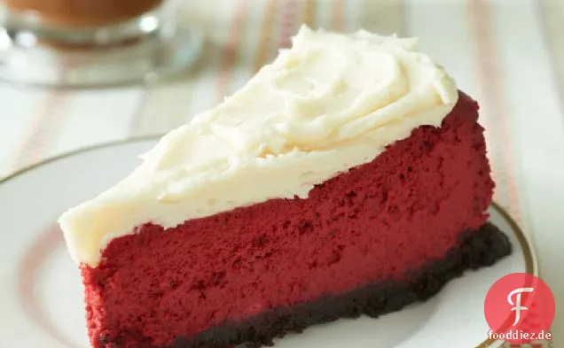 Käsekuchen aus rotem Samt