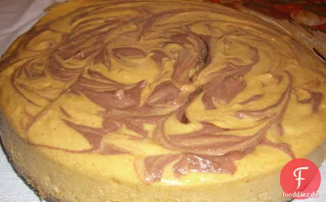 Kürbis Schokolade wirbelte Käsekuchen