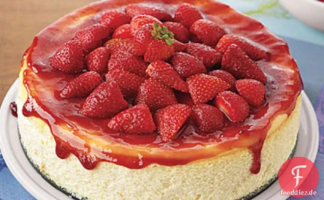 Ricotta-Käsekuchen mit Erdbeeren