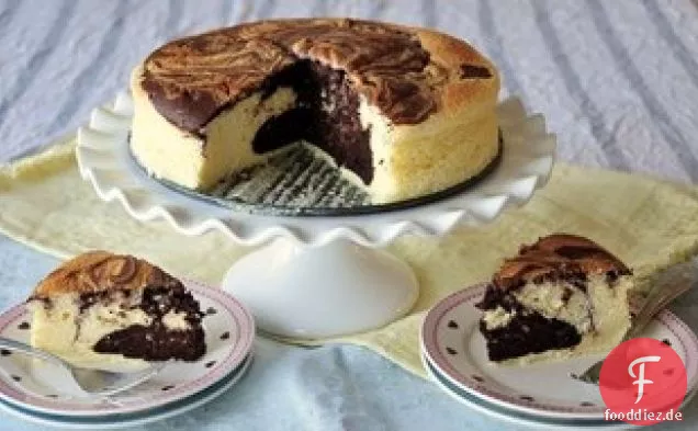Marmorierter Chiffon-Käsekuchen