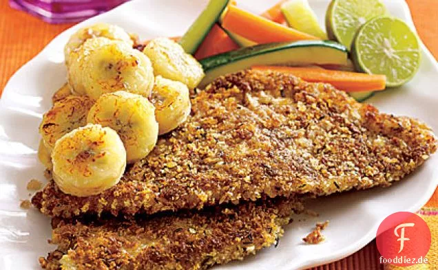 Jamaikanischer Red Snapper mit gebratener Banane