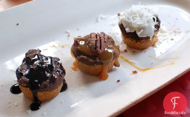 Mini Schokolade Trüffel Käsekuchen Mit Graham Cracker Kruste