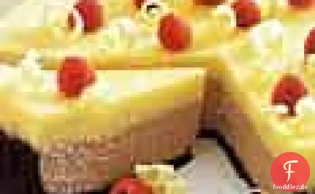 Doppeldecker Himbeer und weiße Schokolade Käsekuchen