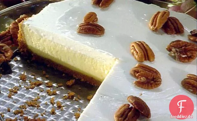 Käsekuchen mit Pralinensauce