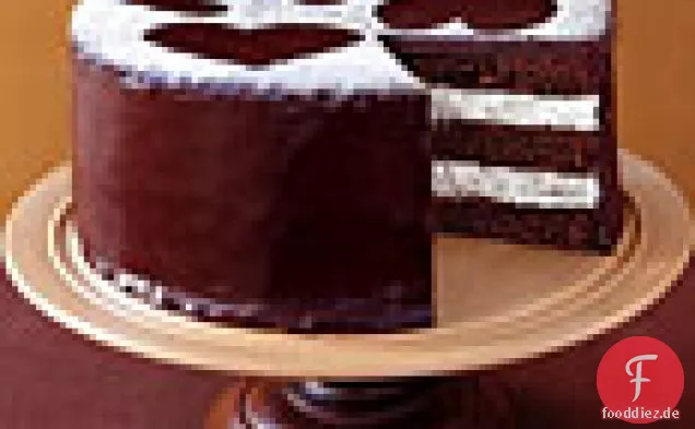 Semisweet Chocolate Layer Cake with Vanilla Cream Filling